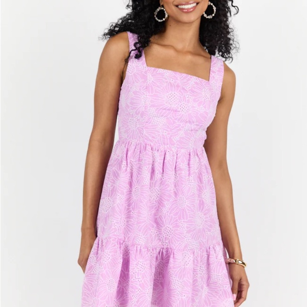 Pink Lily Pastel Pink Floral Midi Dress